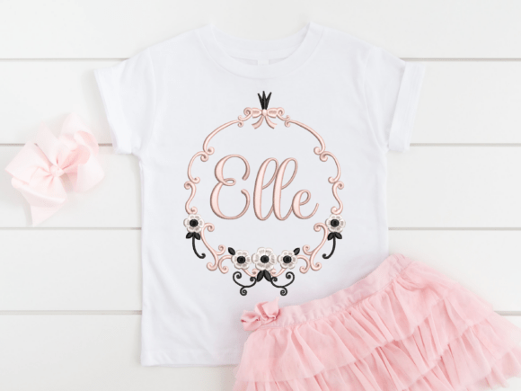 Elegant Floral Embroidery Frame