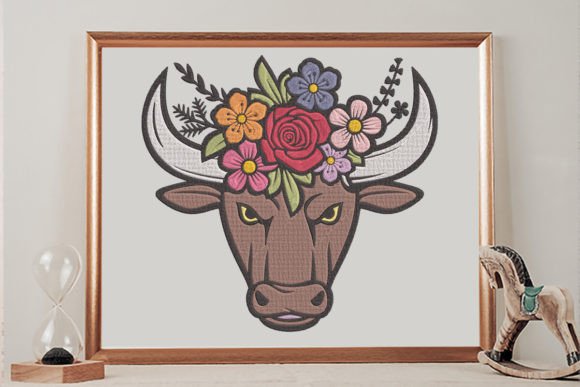 Floral Bull Head