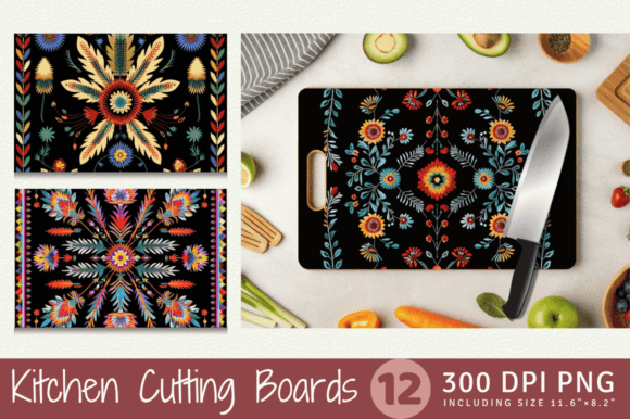 Native American Floral Embroidery Cutting